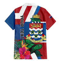 Personalised Cayman Islands Family Matching Mermaid Dress and Hawaiian Shirt Tropical Green Turtle