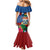 Personalised Cayman Islands Family Matching Mermaid Dress and Hawaiian Shirt Tropical Green Turtle