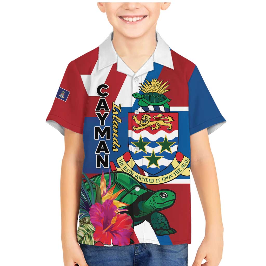 Personalised Cayman Islands Family Matching Mermaid Dress and Hawaiian Shirt Tropical Green Turtle