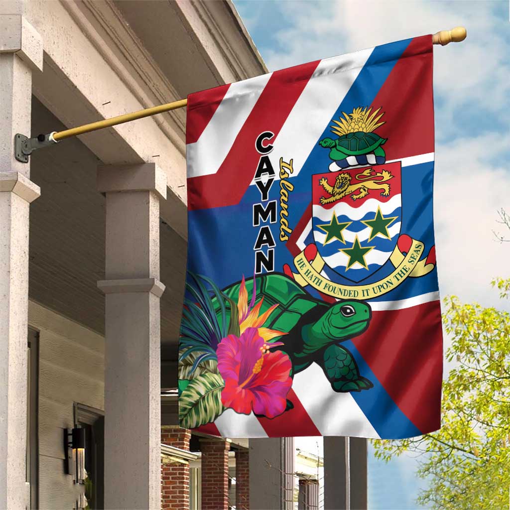 Cayman Islands Garden Flag Tropical Green Turtle