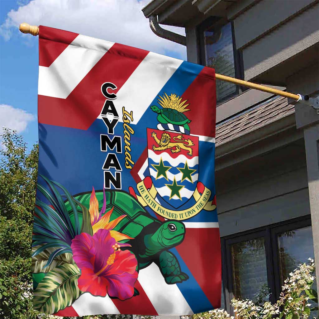 Cayman Islands Garden Flag Tropical Green Turtle