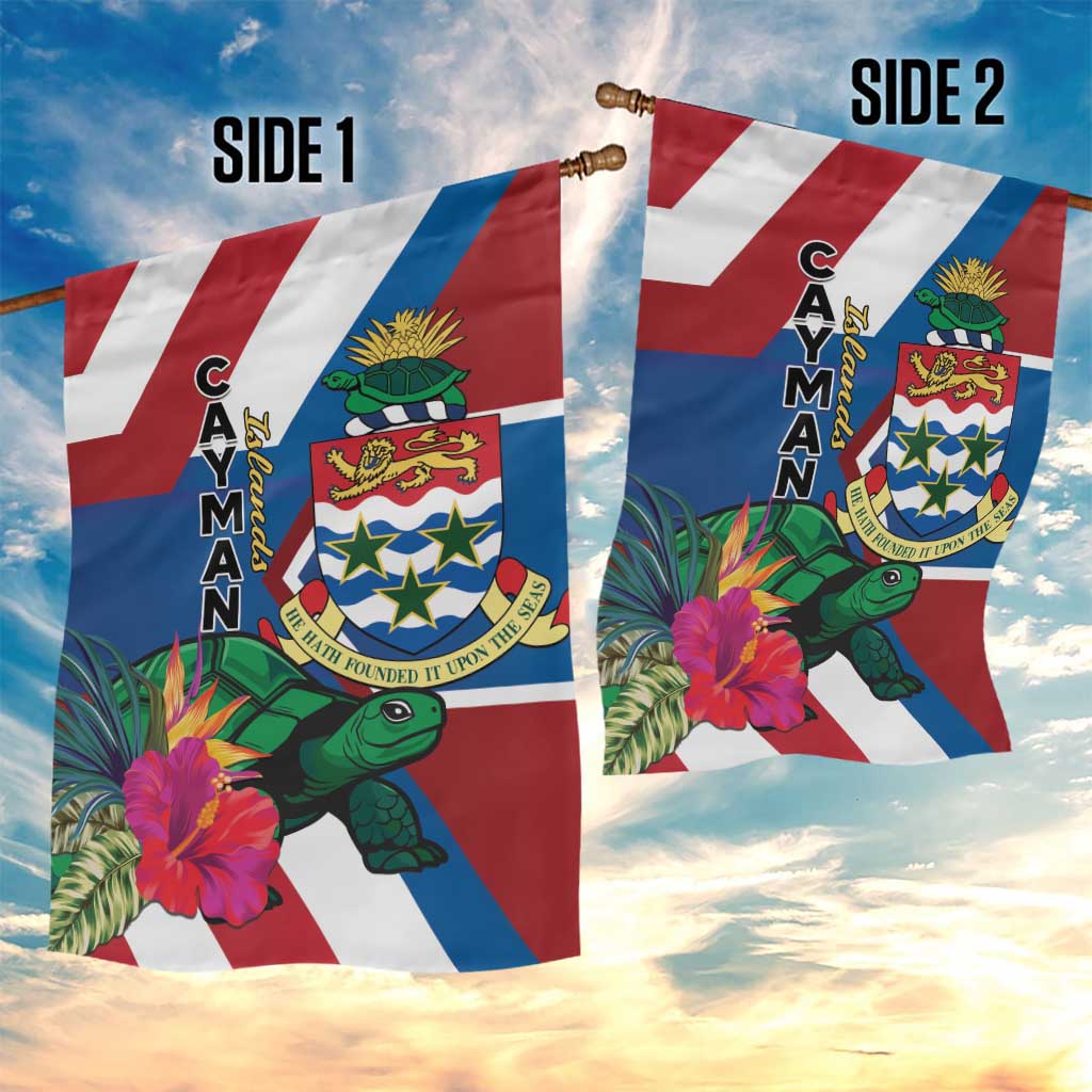 Cayman Islands Garden Flag Tropical Green Turtle