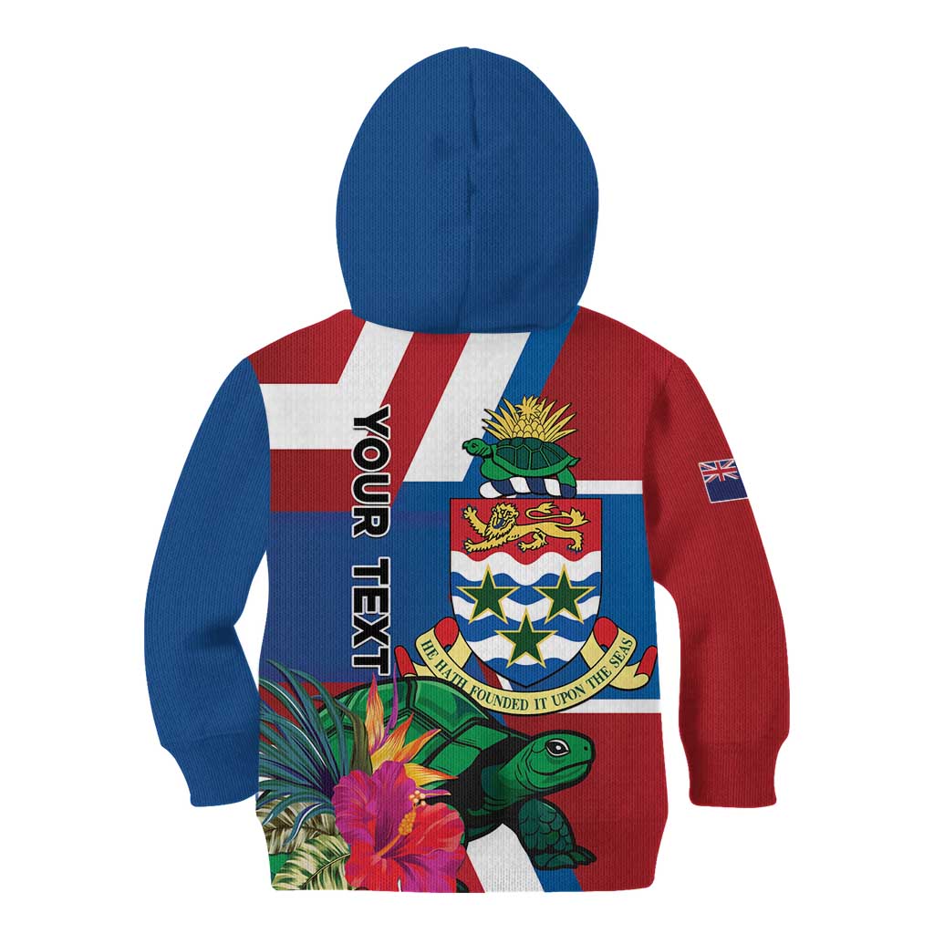 Personalised Cayman Islands Kid Hoodie Tropical Green Turtle