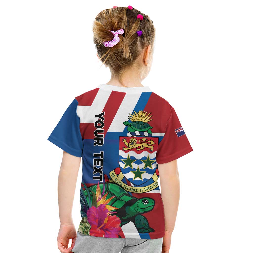 Personalised Cayman Islands Kid T Shirt Tropical Green Turtle