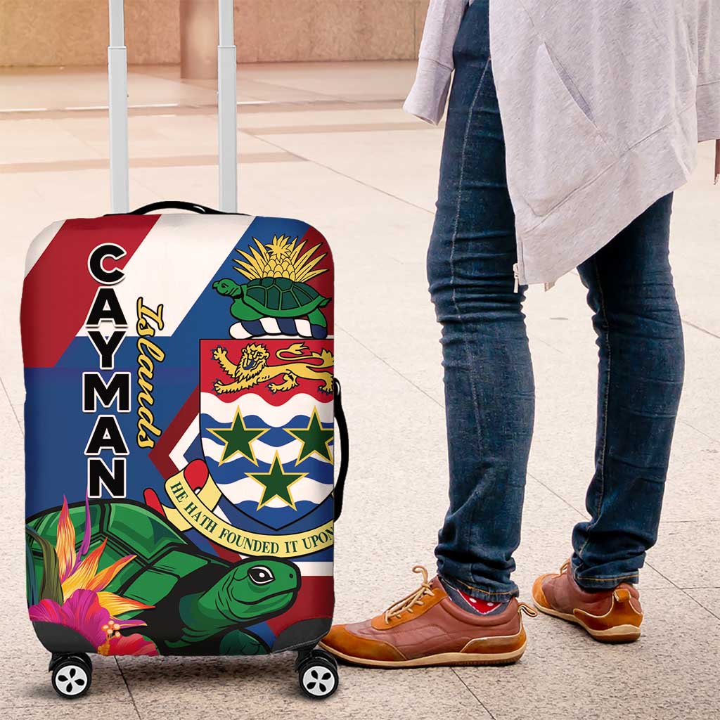 Cayman Islands Luggage Cover Tropical Green Turtle