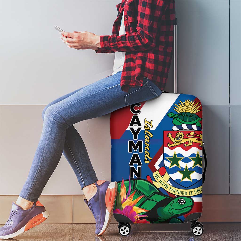 Cayman Islands Luggage Cover Tropical Green Turtle