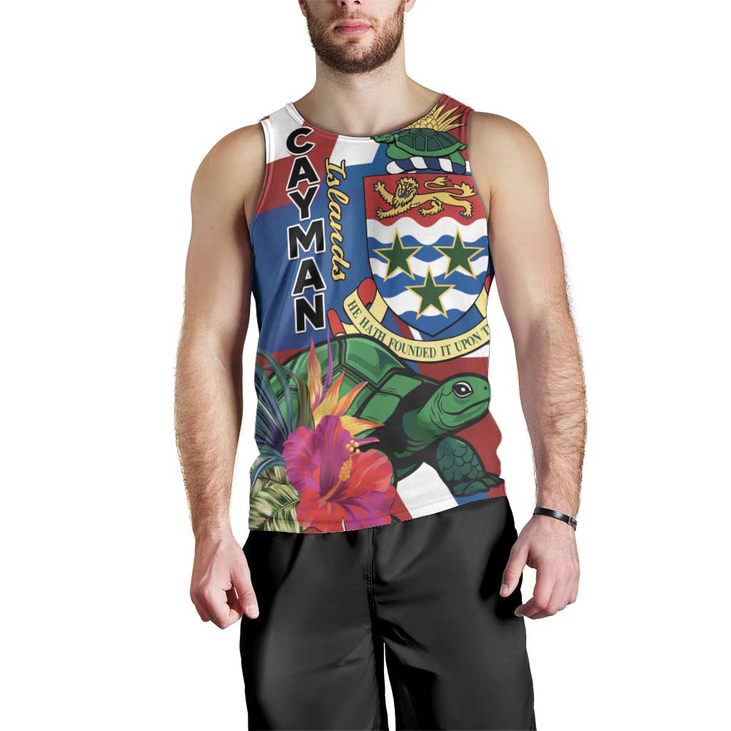Personalised Cayman Islands Men Tank Top Tropical Green Turtle