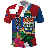 Personalised Cayman Islands Polo Shirt Tropical Green Turtle