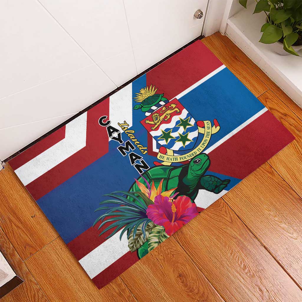 Cayman Islands Rubber Doormat Tropical Green Turtle