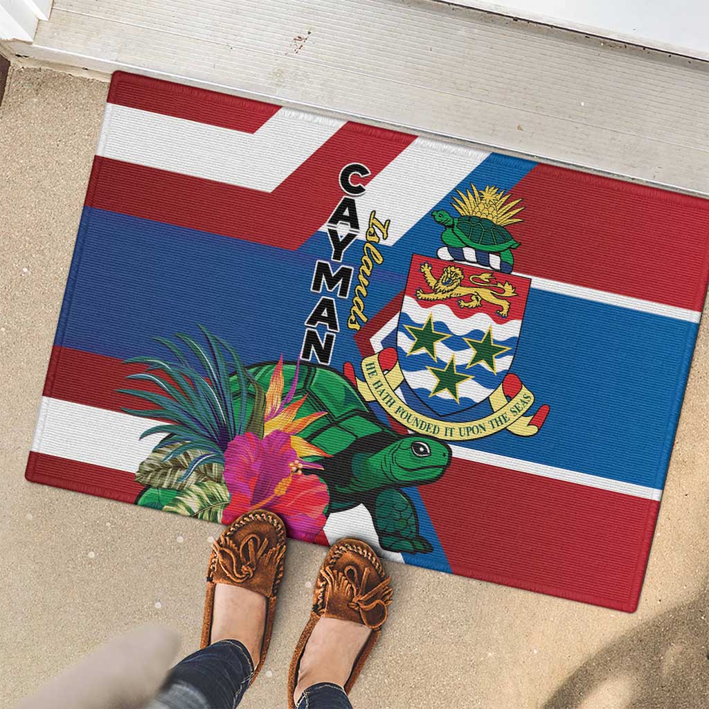 Cayman Islands Rubber Doormat Tropical Green Turtle