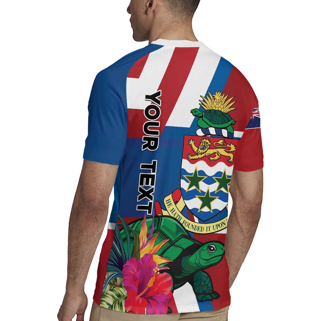 Personalised Cayman Islands Rugby Jersey Tropical Green Turtle