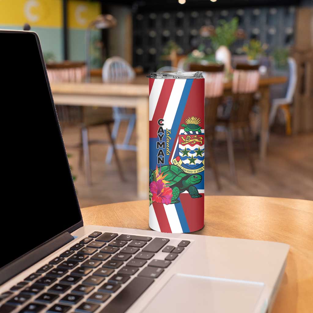 Personalised Cayman Islands Skinny Tumbler Tropical Green Turtle