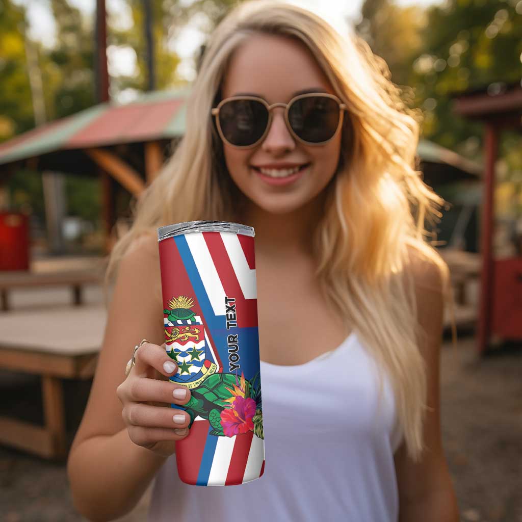 Personalised Cayman Islands Skinny Tumbler Tropical Green Turtle