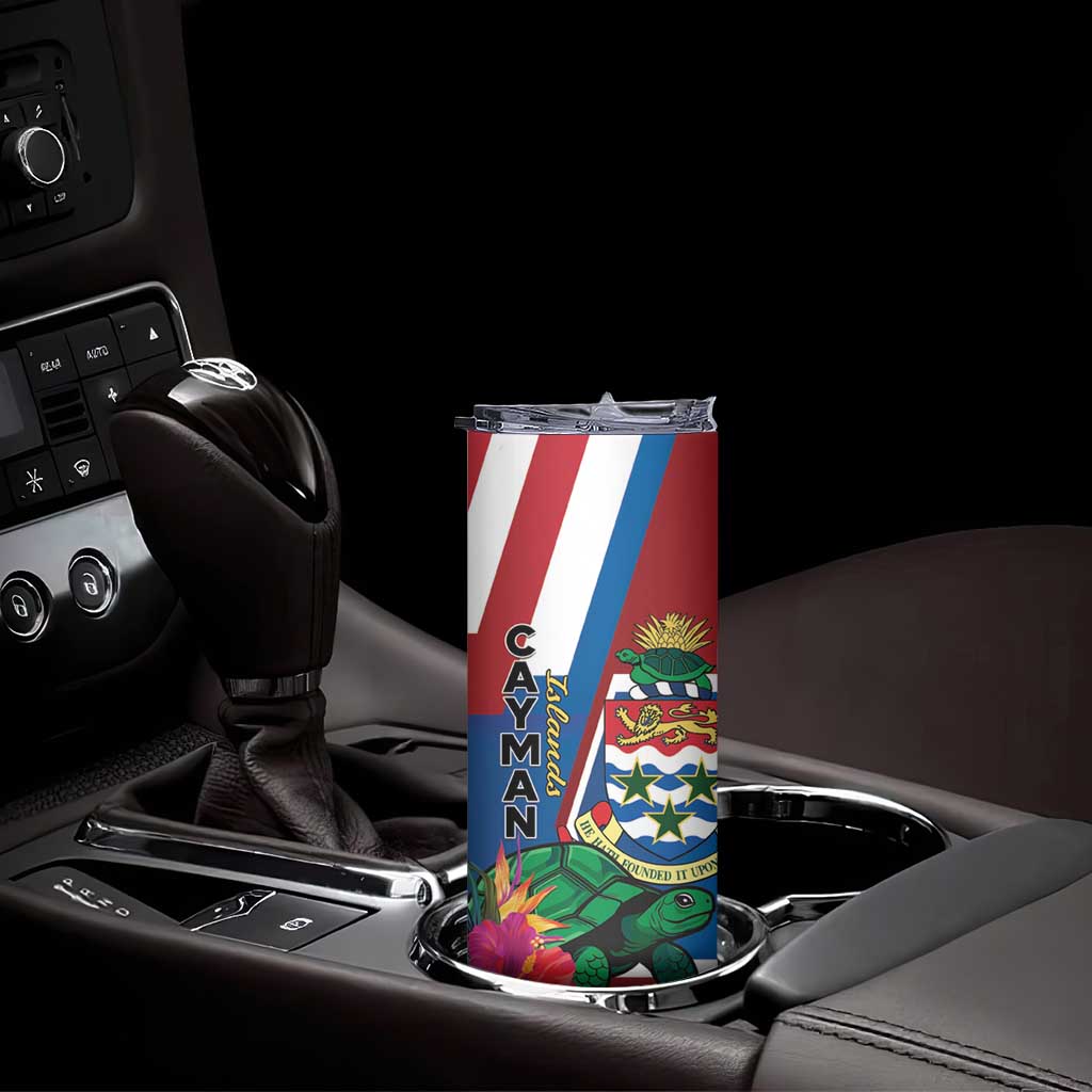 Personalised Cayman Islands Skinny Tumbler Tropical Green Turtle