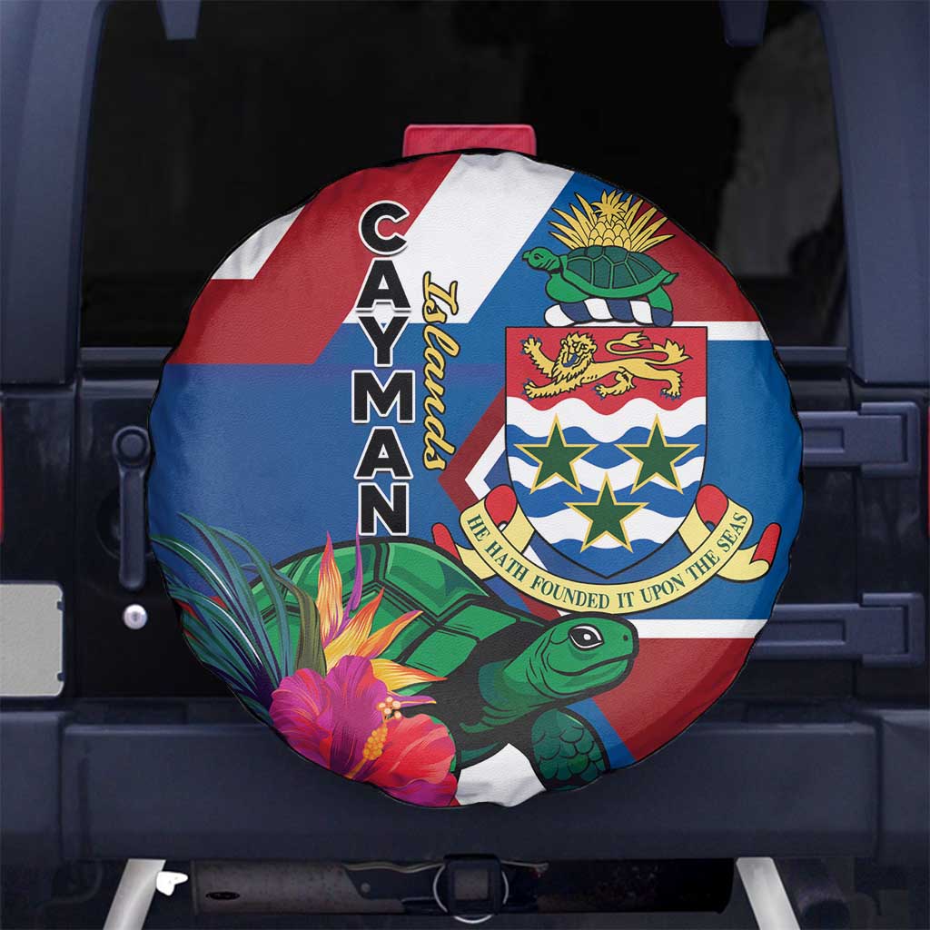 Cayman Islands Spare Tire Cover Tropical Green Turtle