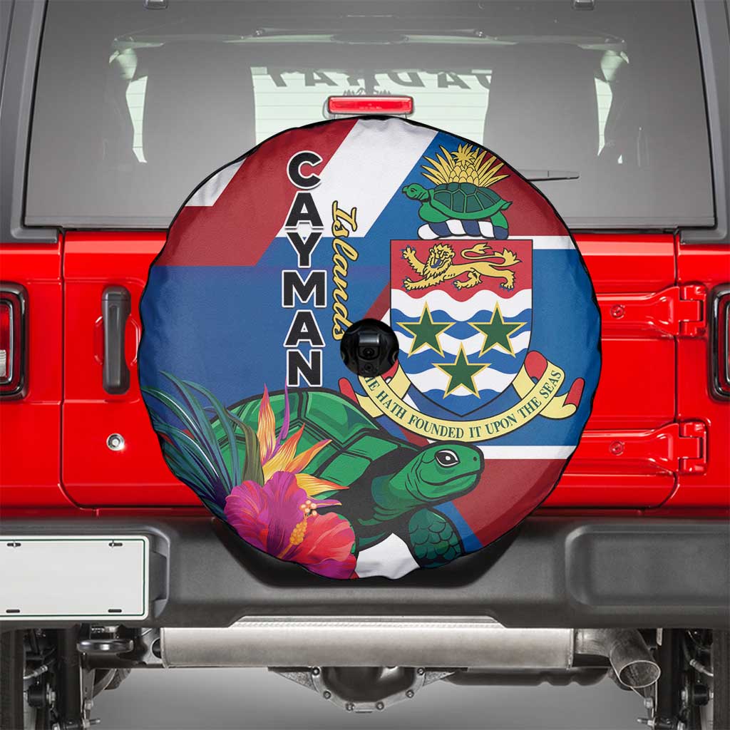 Cayman Islands Spare Tire Cover Tropical Green Turtle