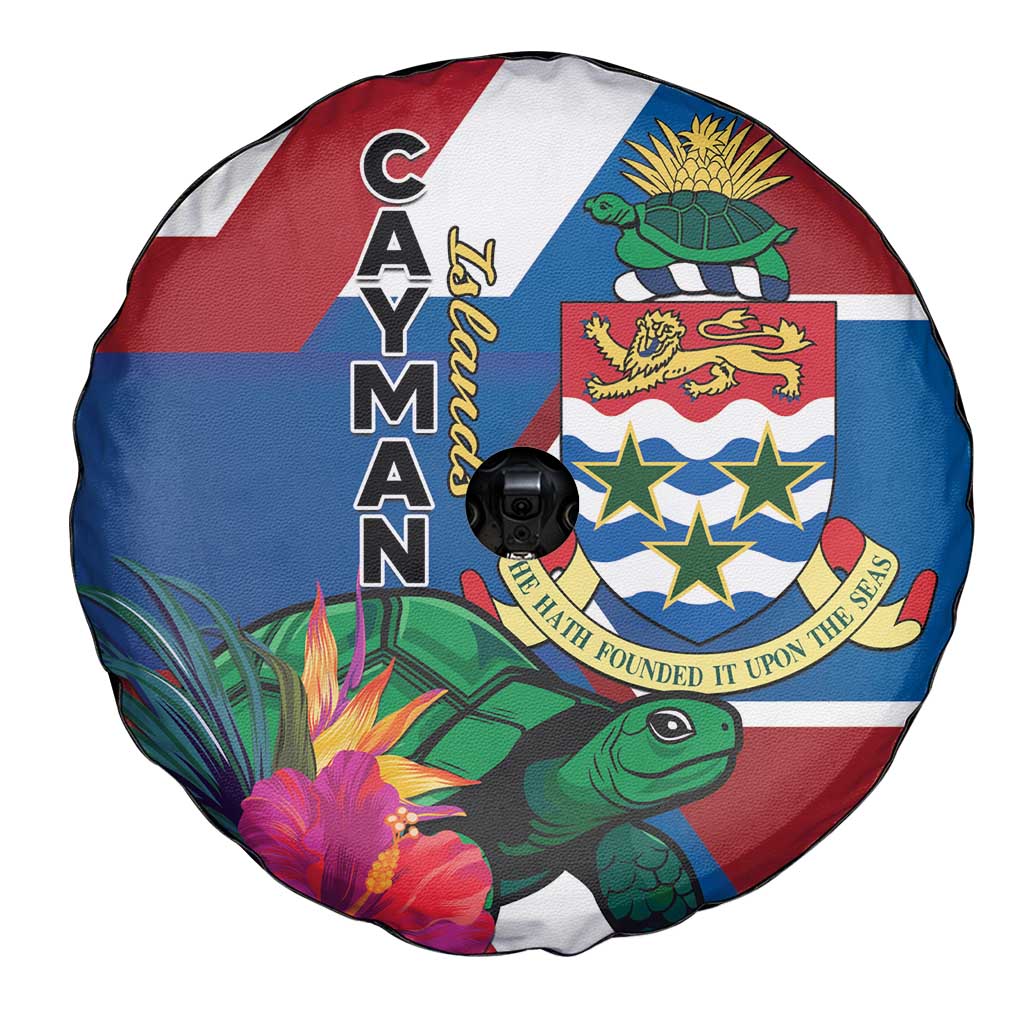 Cayman Islands Spare Tire Cover Tropical Green Turtle