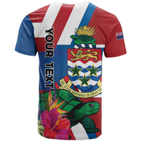 Personalised Cayman Islands T Shirt Tropical Green Turtle