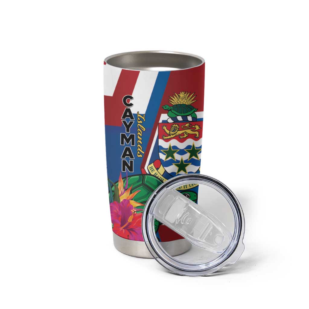 Personalised Cayman Islands Tumbler Cup Tropical Green Turtle