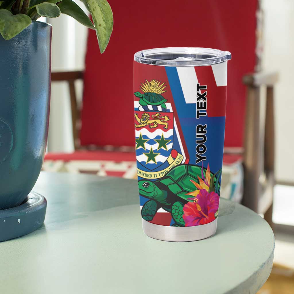 Personalised Cayman Islands Tumbler Cup Tropical Green Turtle
