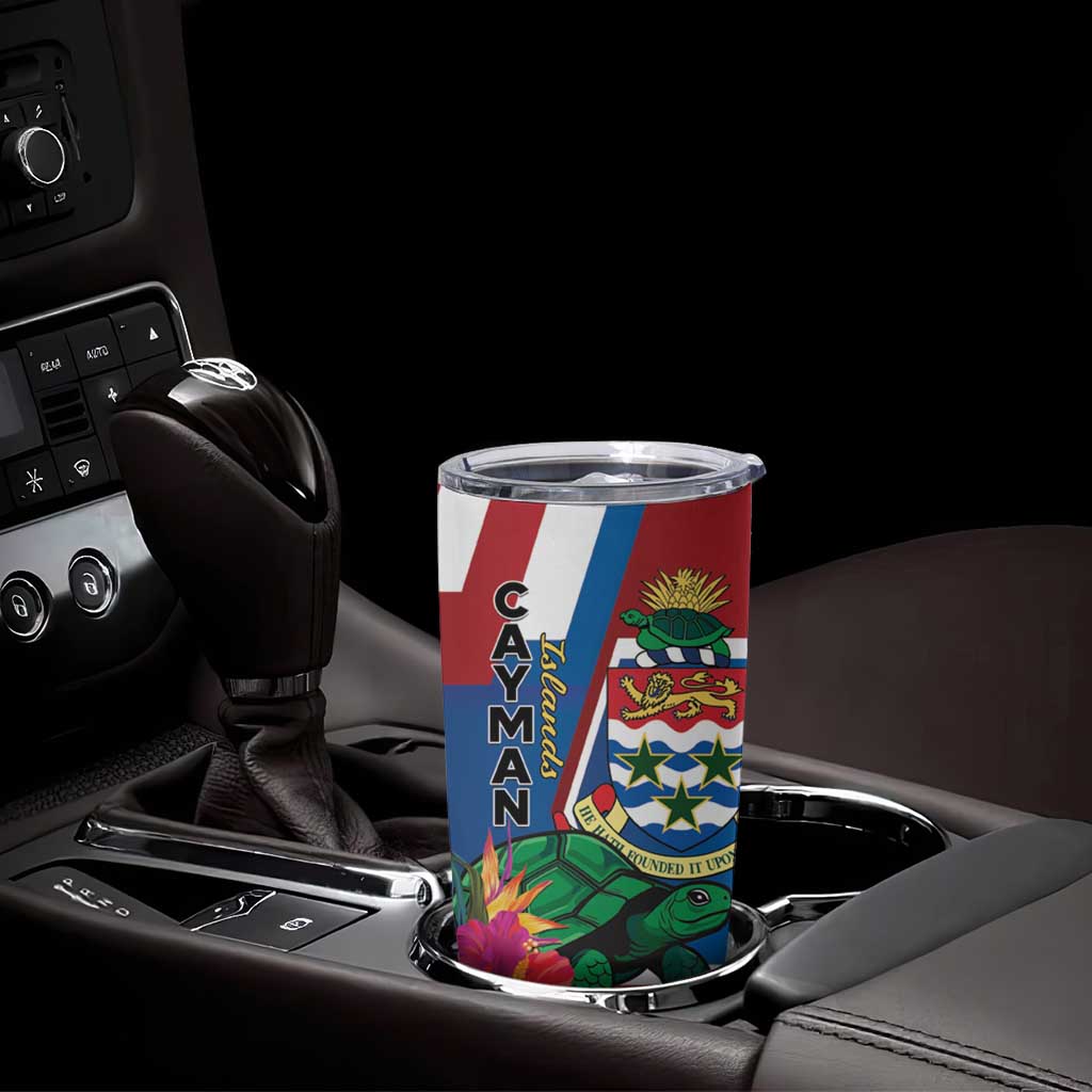 Personalised Cayman Islands Tumbler Cup Tropical Green Turtle