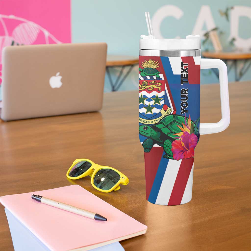 Personalised Cayman Islands Tumbler With Handle Tropical Green Turtle