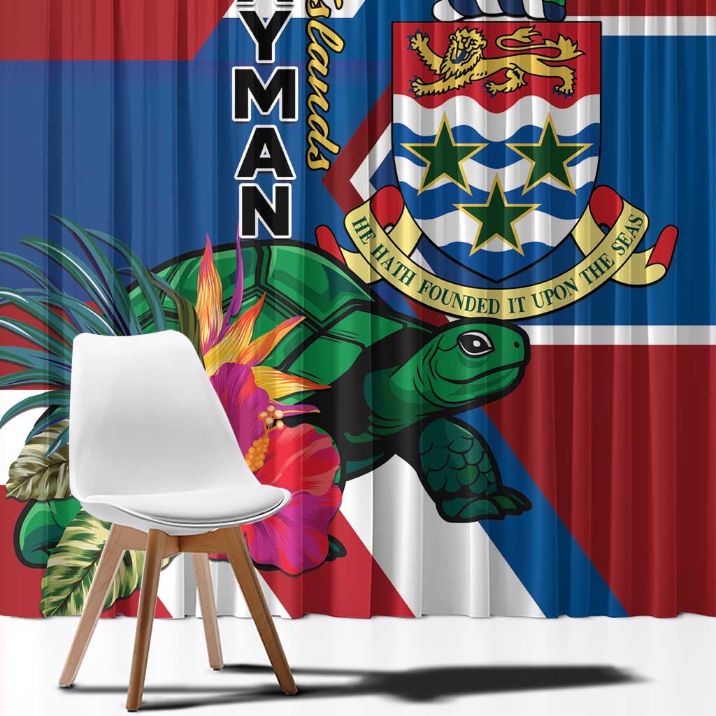 Cayman Islands Window Curtain Tropical Green Turtle