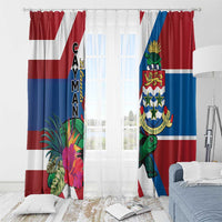 Cayman Islands Window Curtain Tropical Green Turtle