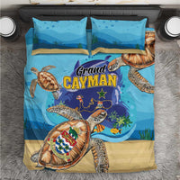 Grand Cayman Map Sea Turtle Bedding Set Ocean Vibes