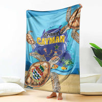 Grand Cayman Map Sea Turtle Blanket Ocean Vibes