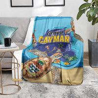 Grand Cayman Map Sea Turtle Blanket Ocean Vibes