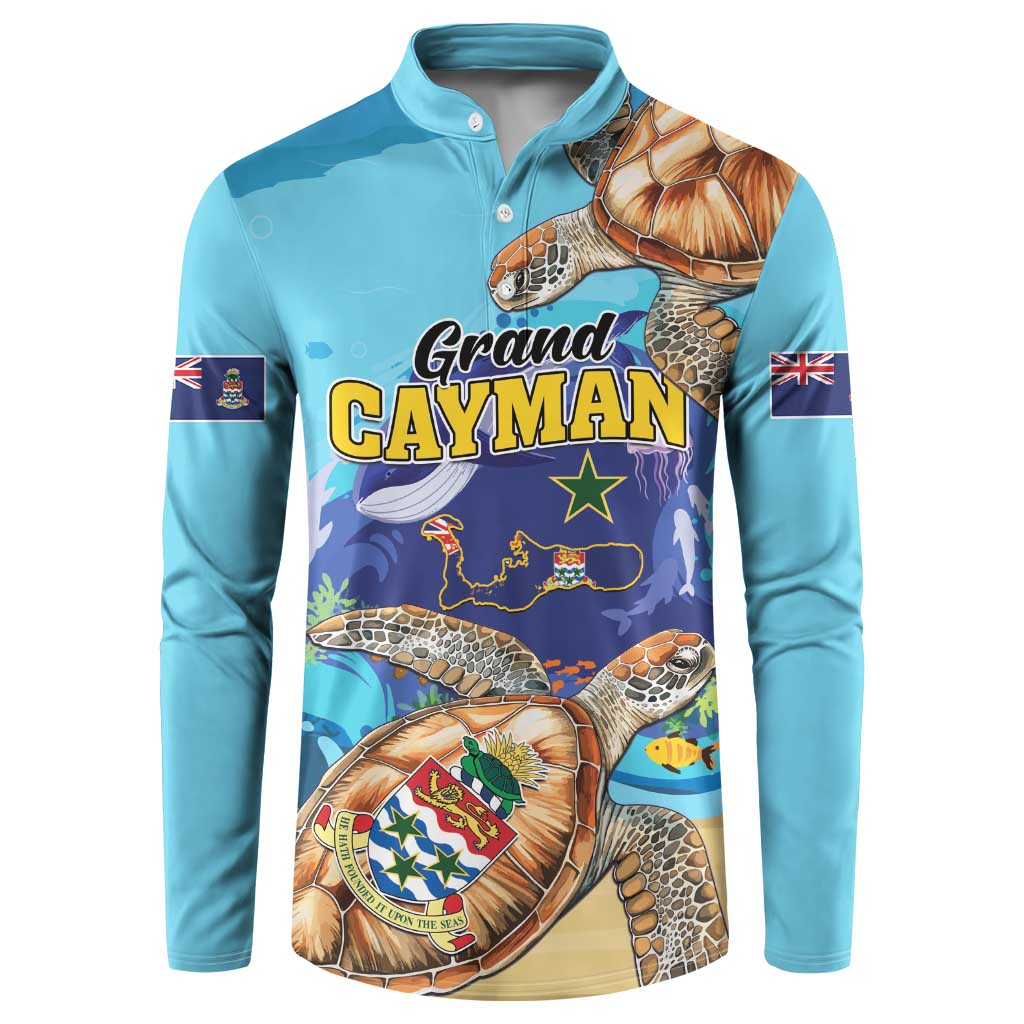 Grand Cayman Map Sea Turtle Button Sweatshirt Ocean Vibes