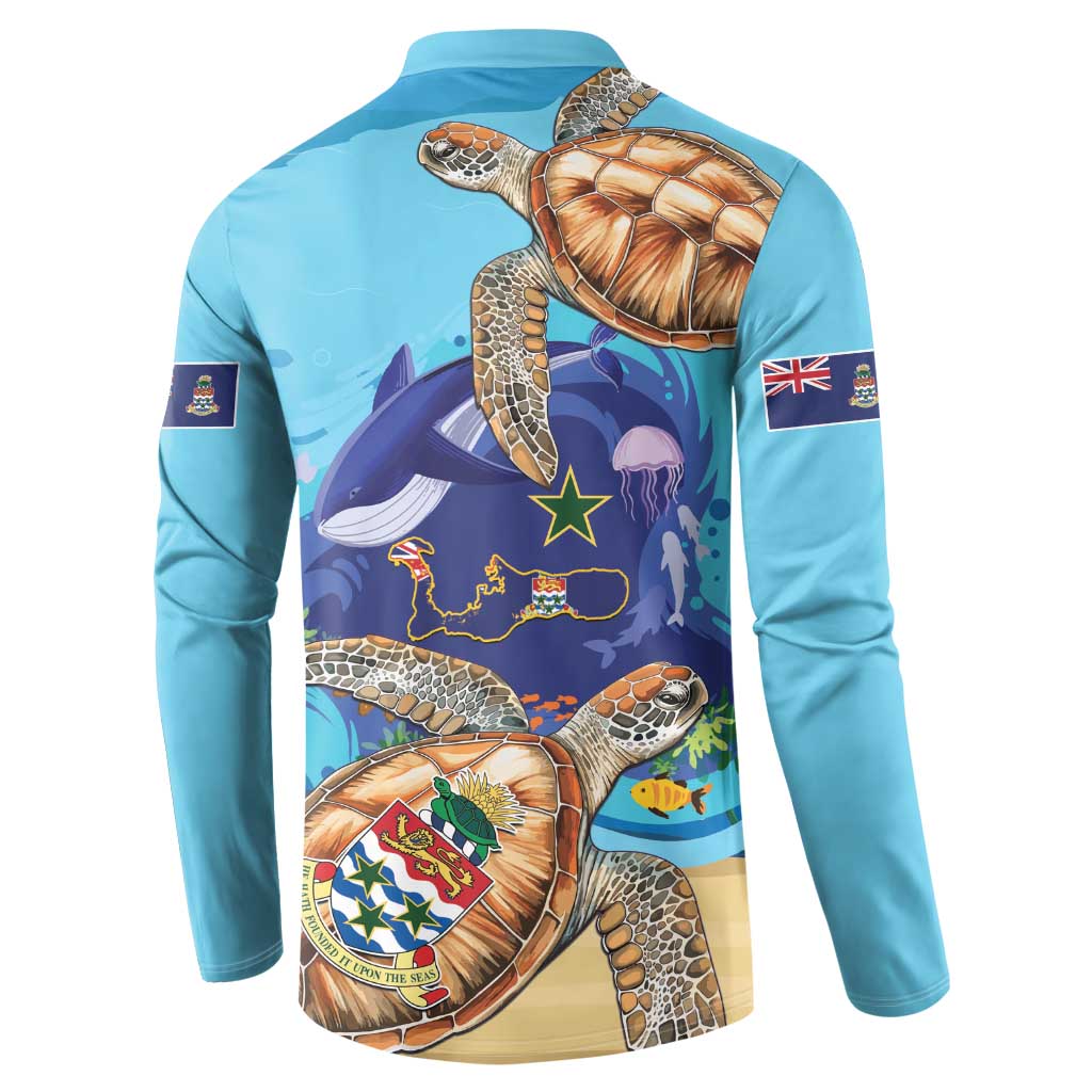Grand Cayman Map Sea Turtle Button Sweatshirt Ocean Vibes