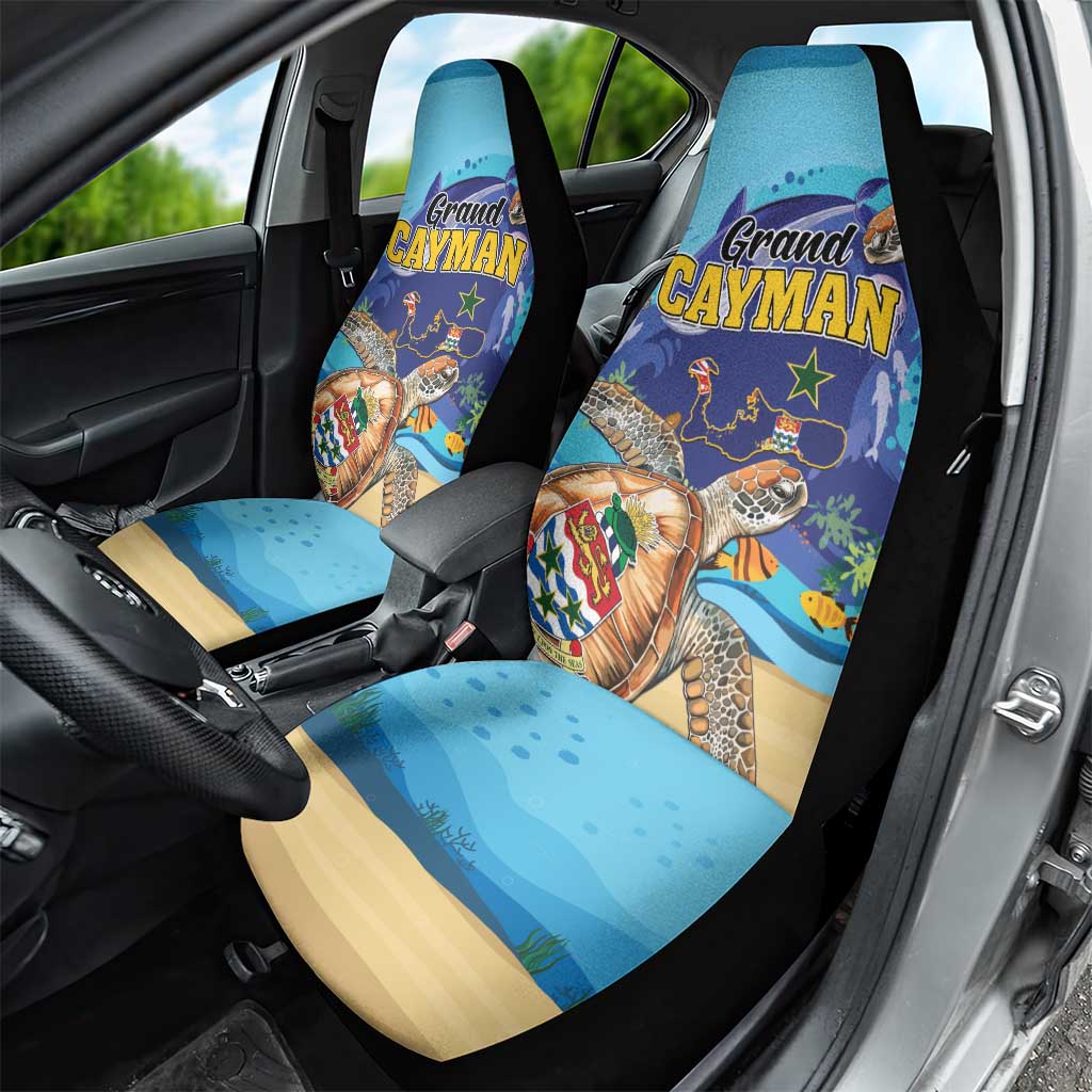 Grand Cayman Map Sea Turtle Car Seat Cover Ocean Vibes