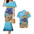 Grand Cayman Map Sea Turtle Couples Matching Mermaid Dress and Hawaiian Shirt Ocean Vibes
