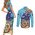 Grand Cayman Map Sea Turtle Couples Matching Short Sleeve Bodycon Dress and Long Sleeve Button Shirt Ocean Vibes