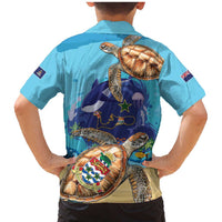 Grand Cayman Map Sea Turtle Family Matching Mermaid Dress and Hawaiian Shirt Ocean Vibes