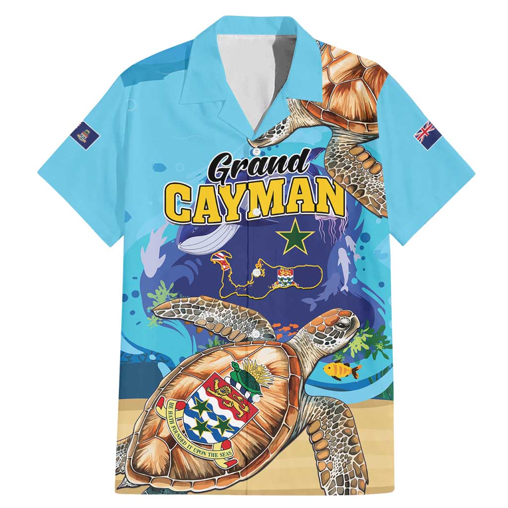 Grand Cayman Map Sea Turtle Family Matching Mermaid Dress and Hawaiian Shirt Ocean Vibes