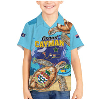 Grand Cayman Map Sea Turtle Family Matching Mermaid Dress and Hawaiian Shirt Ocean Vibes