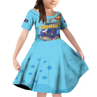 Grand Cayman Map Sea Turtle Family Matching Off Shoulder Short Dress and Hawaiian Shirt Ocean Vibes