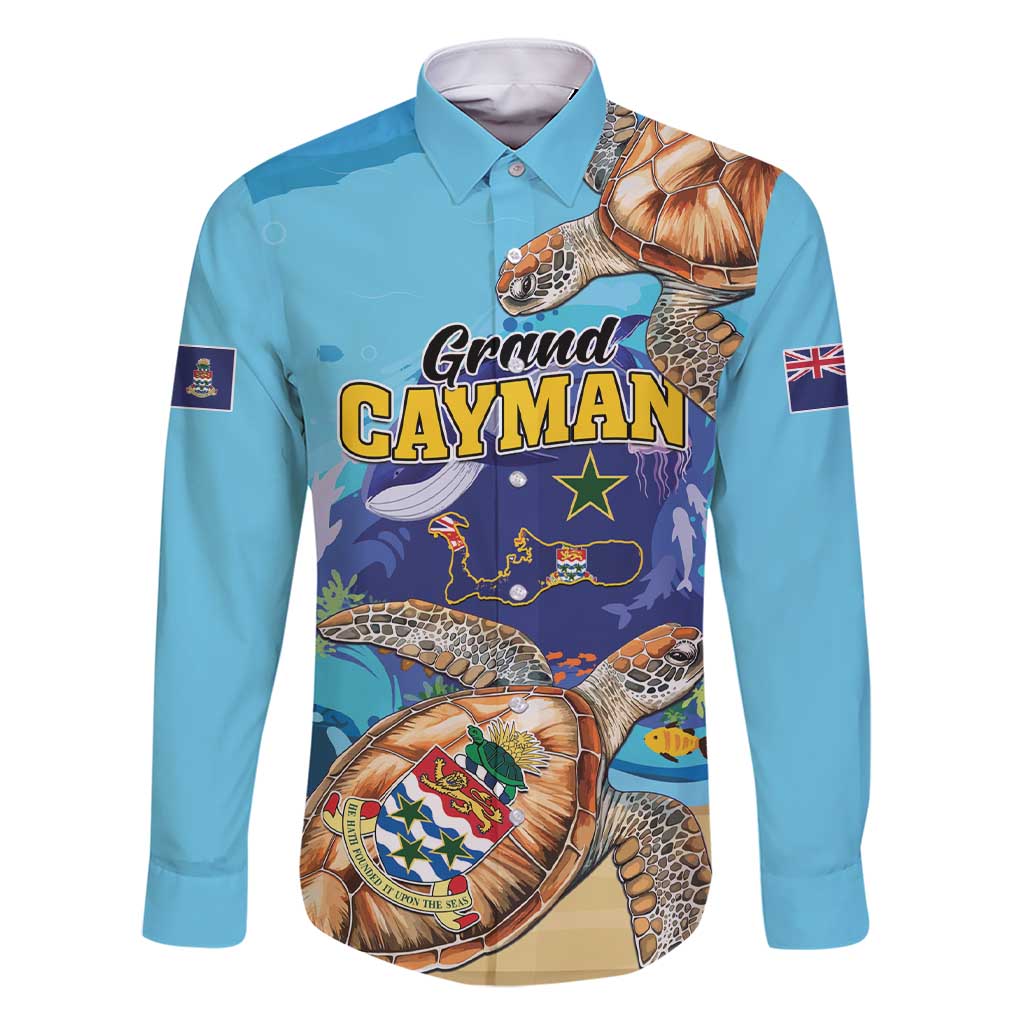 Grand Cayman Map Sea Turtle Family Matching Short Sleeve Bodycon Dress and Hawaiian Shirt Ocean Vibes