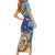 Grand Cayman Map Sea Turtle Family Matching Short Sleeve Bodycon Dress and Hawaiian Shirt Ocean Vibes