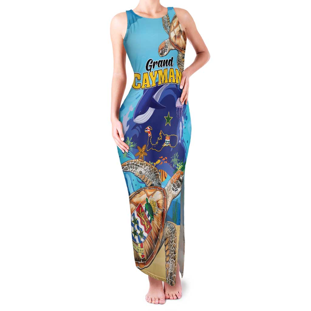 Grand Cayman Map Sea Turtle Family Matching Tank Maxi Dress and Hawaiian Shirt Ocean Vibes