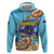 Grand Cayman Map Sea Turtle Hoodie Ocean Vibes