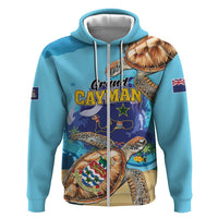 Grand Cayman Map Sea Turtle Hoodie Ocean Vibes
