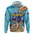 Grand Cayman Map Sea Turtle Hoodie Ocean Vibes