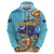 Grand Cayman Map Sea Turtle Hoodie Ocean Vibes