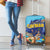 Grand Cayman Map Sea Turtle Luggage Cover Ocean Vibes