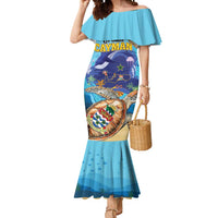 Grand Cayman Map Sea Turtle Mermaid Dress Ocean Vibes