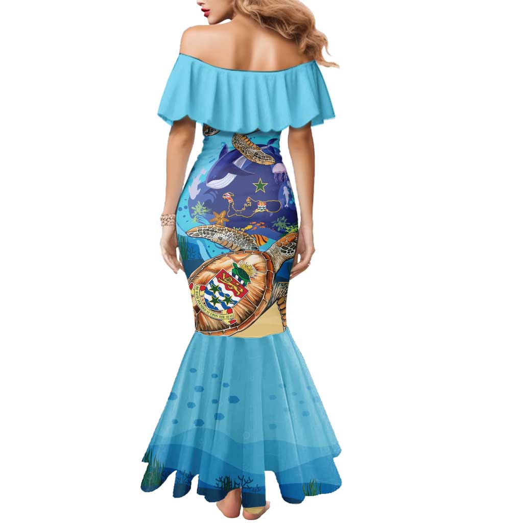Grand Cayman Map Sea Turtle Mermaid Dress Ocean Vibes